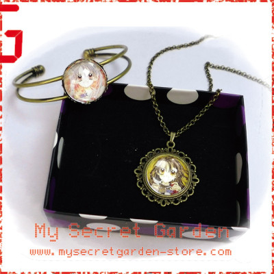 Full Moon o Sagashite 満月（フルムーン）をさがして Mitsuki Koyama anime Cabochon Bronze Necklace and Bracelet Set
